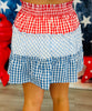 Colorblock Gingham Mini Skort (Reg.)
