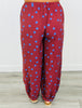 Maroon/Blue Polka Dot Drawstring Pants (Reg.)