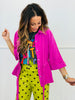 Orchid Waist Tie Button Down Blouse (Reg.)