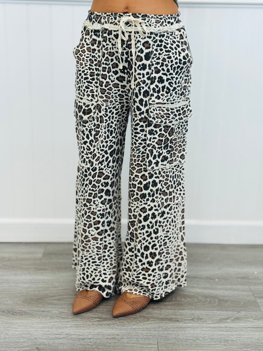 Natural Animal Print Cargo Pants (Reg.)