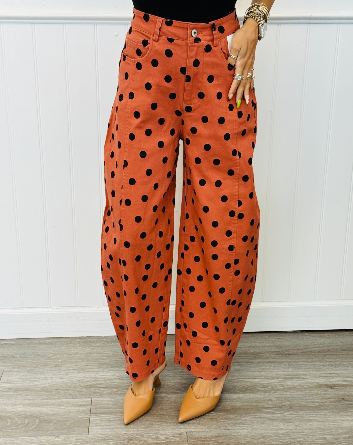 Dotted Love Barrel Pants (Reg.) - 7 Colors