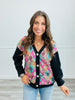 Black Sequin Diamonds Button Up Cardigan (Reg)