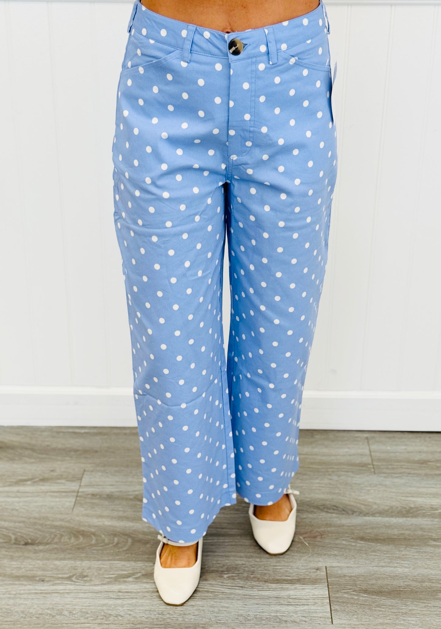 High Waist Polka Dot Barrel Pants (Reg.) - 2 Colors