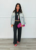 Light Denim Multi Rhinestones & Studs Jacket (Reg.)