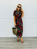Black Multi Floral Print Maxi Dress (Reg & Plus)