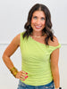 Glitter One Shoulder Fitted Top (Reg.) - 6 Colors