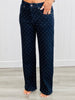 Dark Blue Denim Beaded Pants (Reg.)