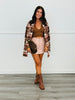 Brown/Pink Plaid Button Down Shacket (Reg.)