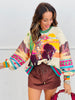 Queen Of Sparkles Multi Vintage Cowboy Santa Sweatshirt (Reg. and Plus)