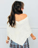 Cream Cable Knit Sweater Poncho Top (Reg.)