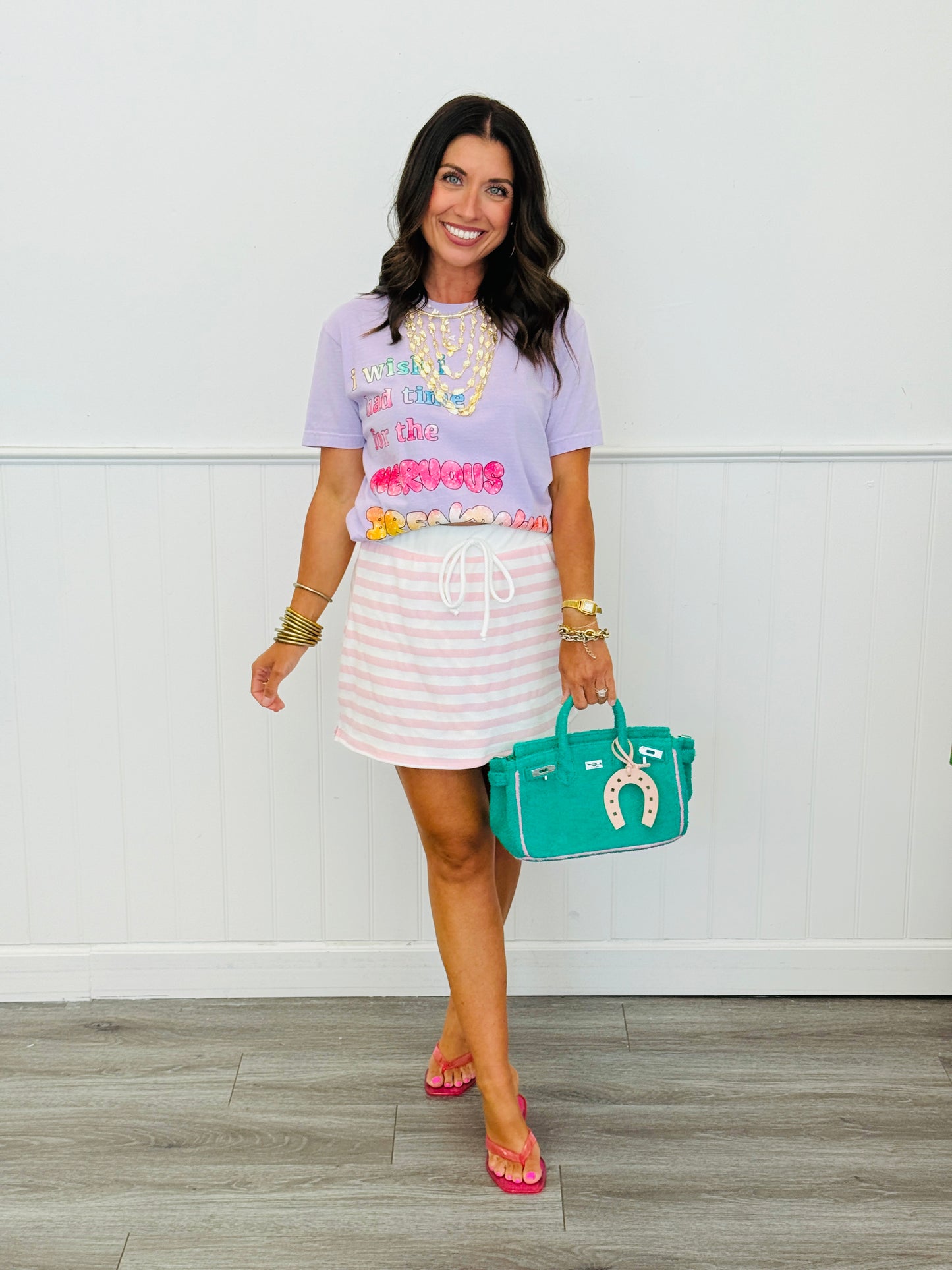 Striped Mini Skort (Reg. and Plus) - 5 Colors