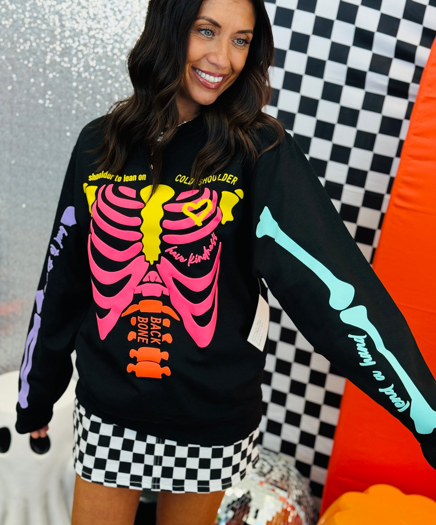 Neon Skeleton Sweatshirt (Reg. and Plus)