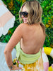 Satin Cowl Halter Neck Top (Reg.)-3 Colors