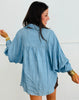 Washed Denim Button Down Top (Reg.)
