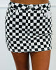 Nova Checkered Checkerboard Denim Skirt (Reg. and Plus)