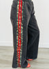 Camo Side Stripe Black Denim  Pants (Reg.)