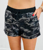 Grey Camo Sequin Shorts (Reg. and Plus)