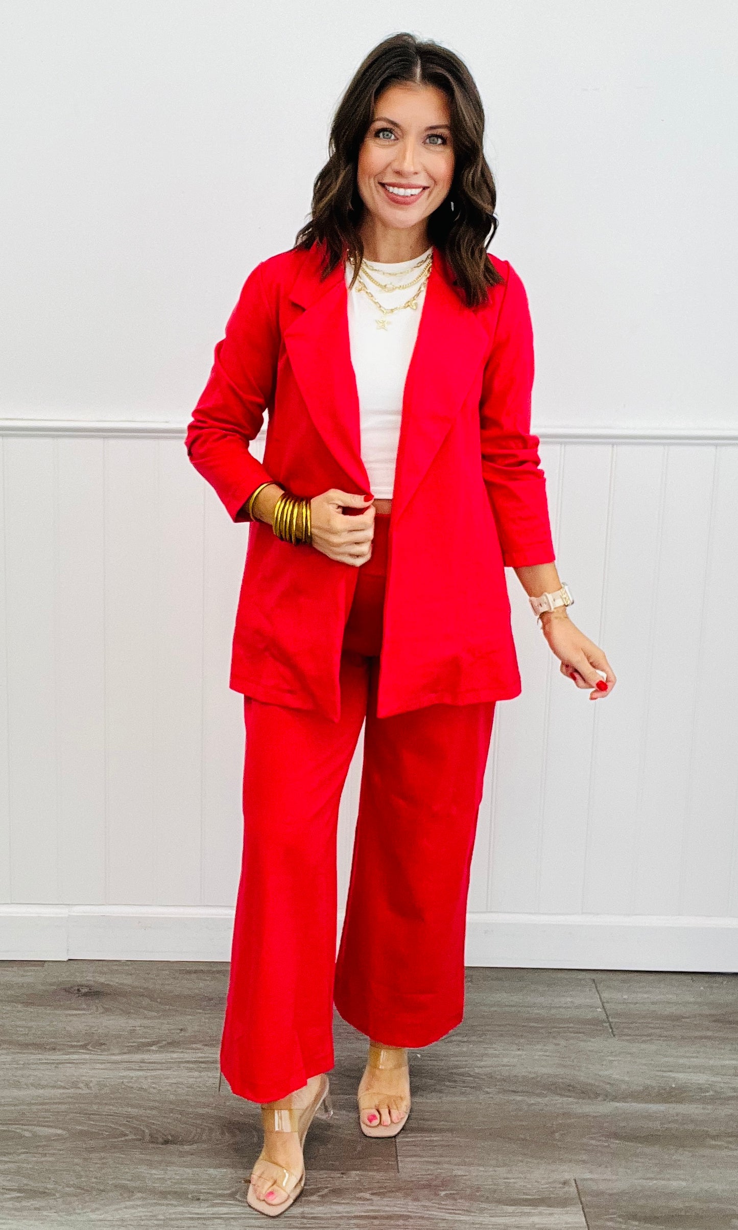 Dear Scarlett Magic 3/4 Sleeve Blazer (Reg. and Plus) - 9 Colors