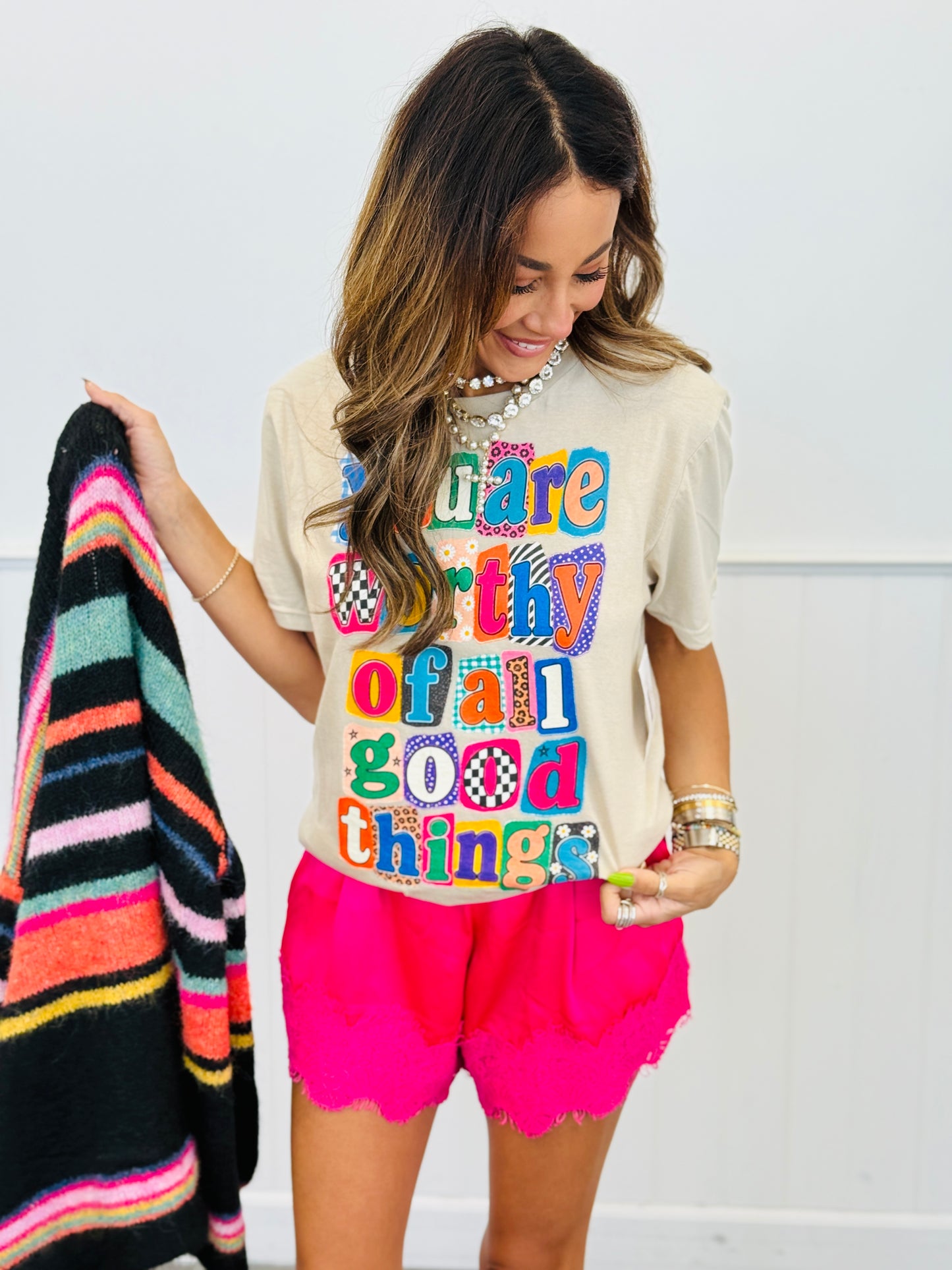 Worthy of All Good Things Graphic Tee (Reg. and Plus)