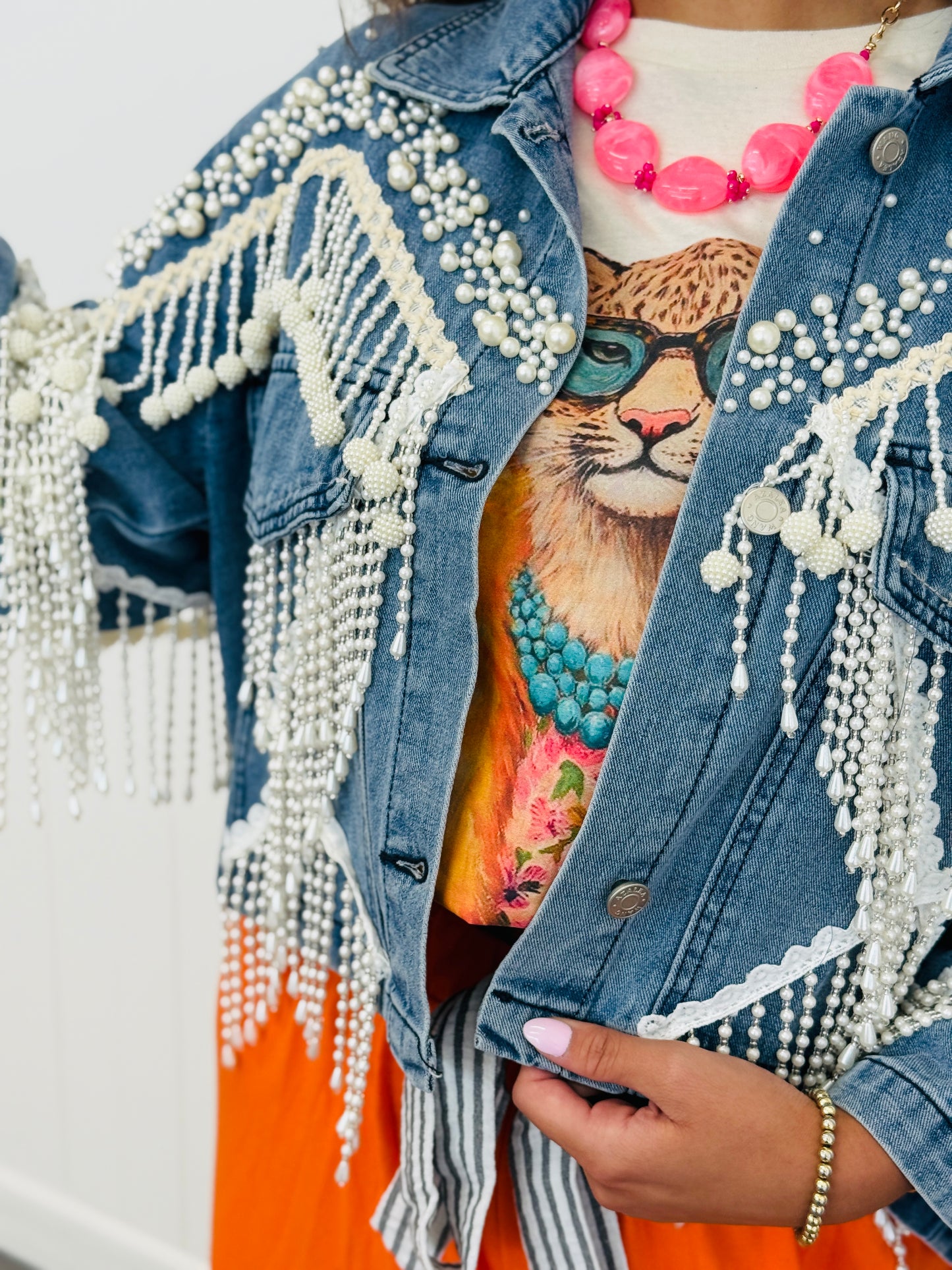 Denim Dancing Pearl Jacket (Reg.)
