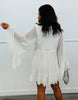 Cream Ruffled Babydoll Mini Dress (Reg & Plus)