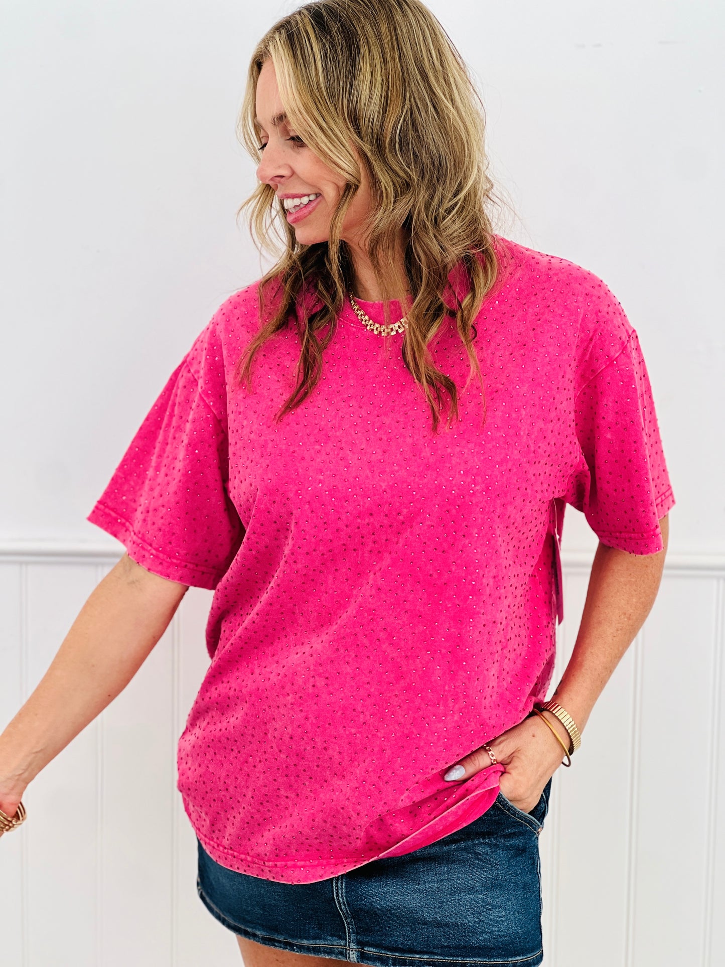 Rhinestone Short Sleeve Top Spring Remix (Reg.) - 5 Colors