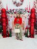 Red Teddy Christmas Sweatshirt (Reg. and Plus)