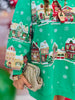 Queen Of Sparkles Green Snowy Christmas Village Sweatshirt Dress (Reg. and Plus)