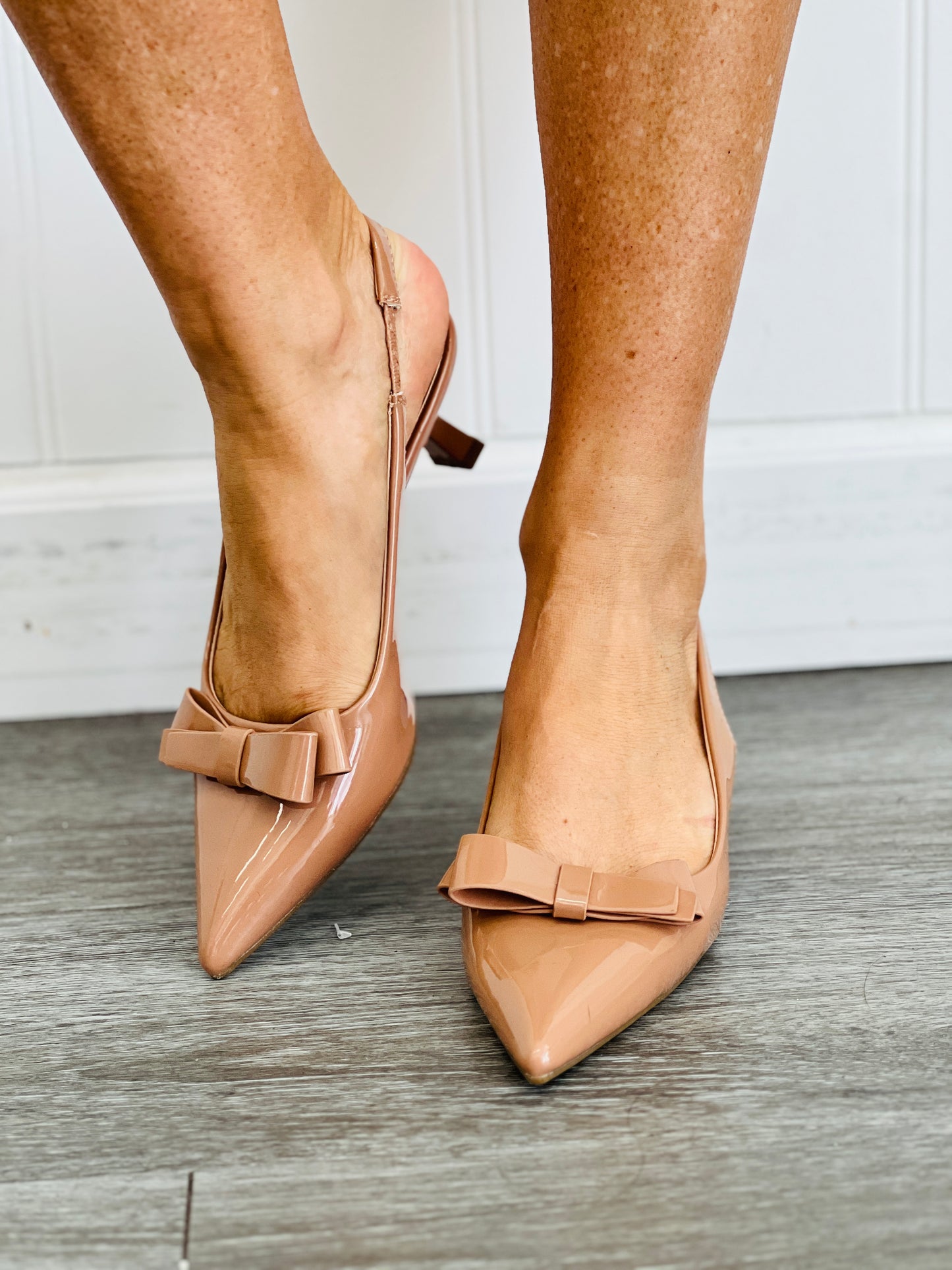 Camel Knot Me Slingback Heels