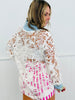 Contrast Eyelet Embroidered Pullover Top (Reg.)