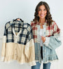 POL Plaid Solid Long Sleeve Top (Reg.)- 2 Colors