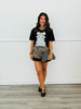 Leopard Ruffle Hem Shorts (Reg. and Plus)