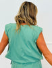 Solid Shoulder Pad Top (Reg. and Plus) - 5 colors