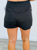 Black Metal Trim Detail Skort (Reg.)