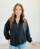 Modal Bubble Sleeve Half Zip Jacket (Reg. and Plus) - 6 Colors