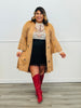 Camel Faux Suede Open Front Cardigan (Reg. and Plus)