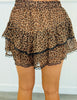 Leopard Chiffon Tiered Skort (Reg.)