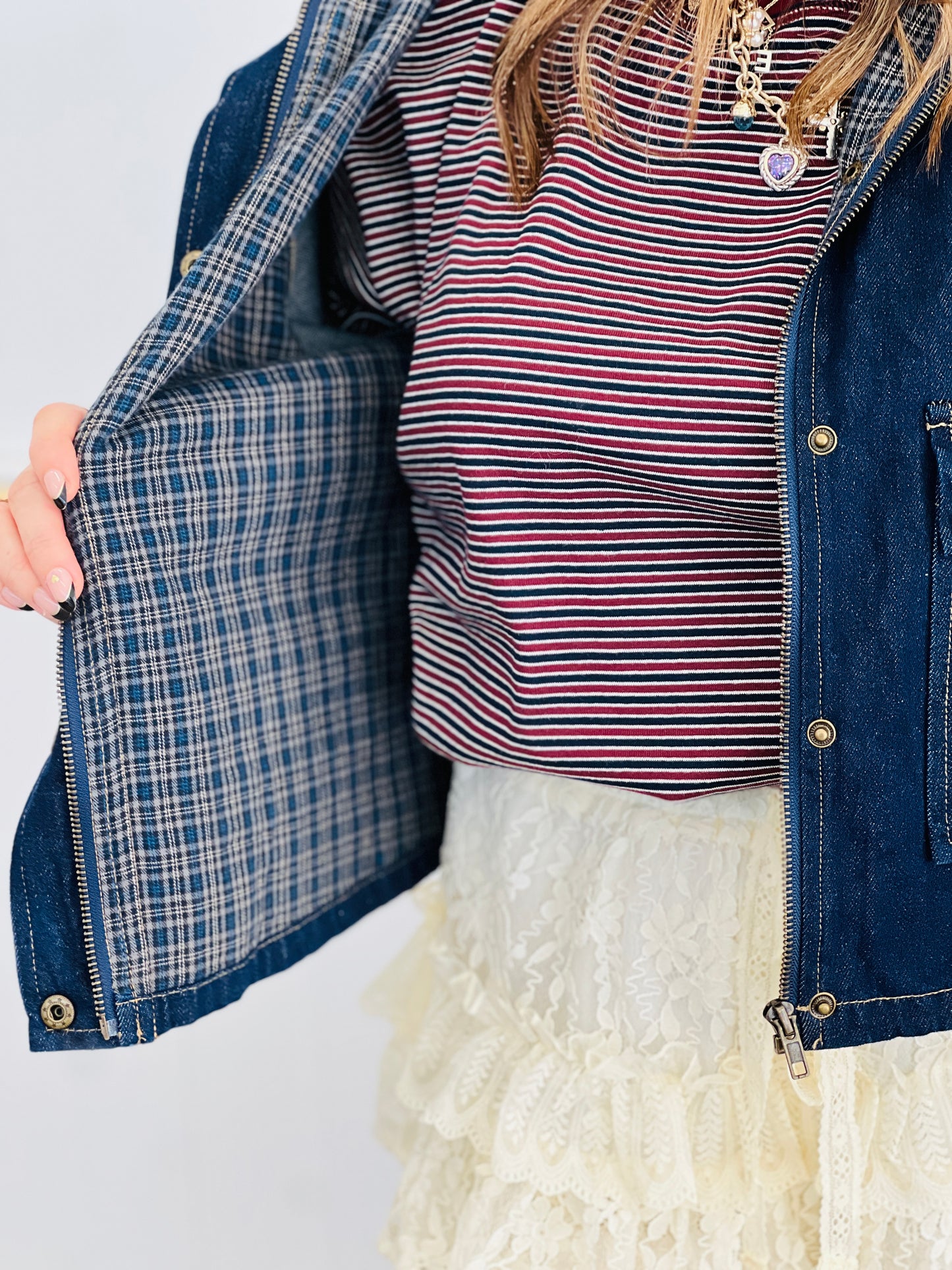 Indigo Corduroy Contrast Collar Jacket (Reg.)