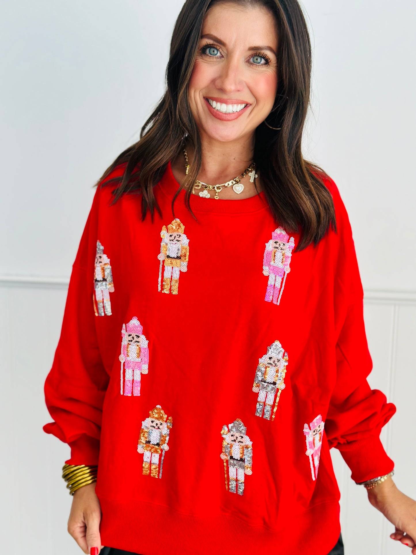 Red Circle of Nutcrackers Sweatshirt (Reg)