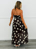 Brown Polka Dot Tube Maxi Dress (Reg and Plus)