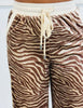 Sand Taupe Velvet Zebra Top & Pants Set (Reg & Plus)