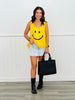 Yellow Big Smile Fringe Tank Top (Reg & Plus)