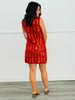 Queen Of Sparkles Red & Gold Horse Bit Knit Mini Dress (Reg. & Plus)