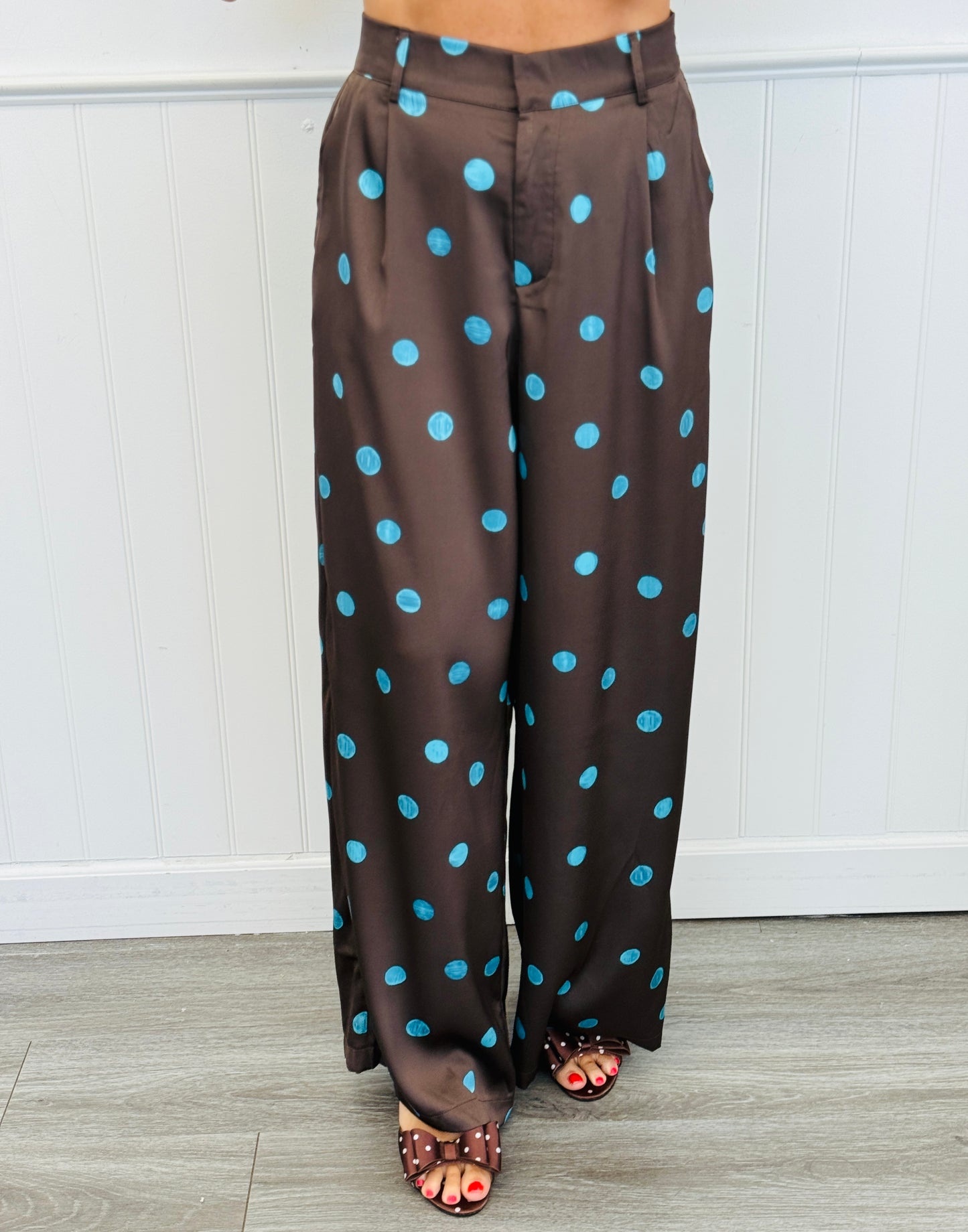 High Waist Polka Dot Pants (Reg.) - 4 Colors