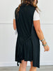 Black Belted Sleeveless Cardigan (Reg & Plus)