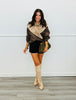 Dark Brown Plaid Faux Suede Jacket (Reg.)
