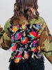 Camo Print Contrast Sequin Jacket (Reg. and Plus)