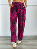 Pink Leopard Straight Cargo Pants (Reg.)