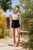 Velvet Belted Paper Bag Shorts- 3 Colors