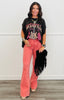 Peach Blossom Bell Bottom Pants (Reg & Plus)